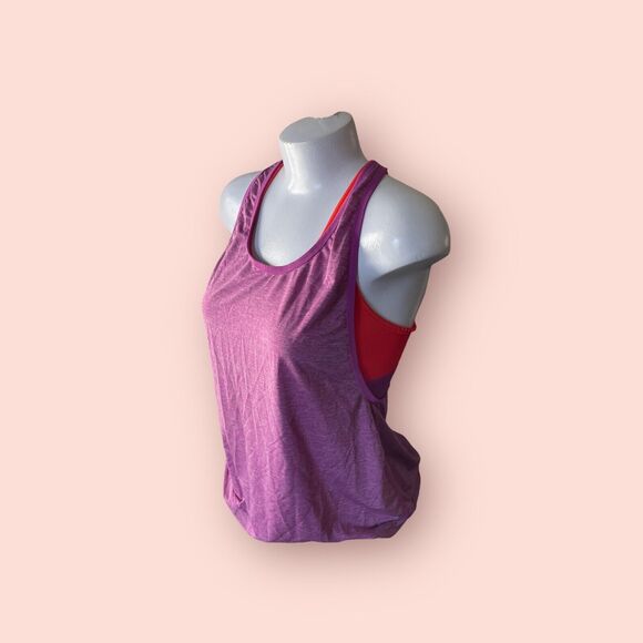 Nike freedom tank & Sports Bra Purple Tank Red Bra Combo Top Women’s M - Picture 8 of 9